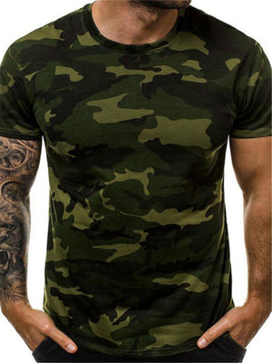 Summer Camouflage O-Neck T-Shirts