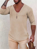 New Holiday Cotton Casual Men's V-Neck Sweaters