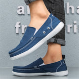 Mens Comfy Breathable Patchwork Canvas Casual Loafers