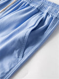 Mens Loose Breathable Straight Cotton&Linen Shorts