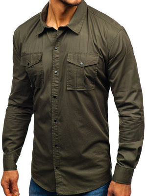 Classic Button Up Mens Safari Shirt