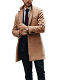 Cozy Long-Sleeved Lapel Coat With Pockets