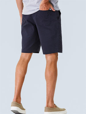 Casual  Breathable Loose Plain Sports Knee Shorts