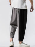 Contrast Color Stripe Casual Baggy Harem Pants