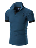 Business Solid Color Short Sleeve Polo Shirts For Men