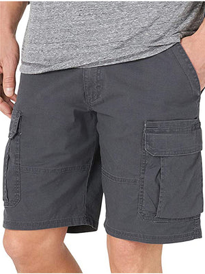 Mens Casual Plain Comfy Straight Knee Shorts