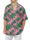 Summer Vacation Short Sleeve Loose Printed Hawaiian Shirts for Men