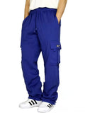 Men's Sports Fitness Multi-Pocket Drawstring Cargo Pants