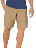 Mens Casual Plain Comfy Straight Knee Cargo Shorts