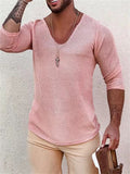 New Holiday Cotton Casual Men's V-Neck Sweaters