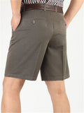 Mens Casual Loose Cotton Cargo Knee Shorts