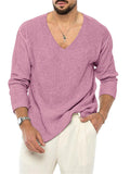 2023 New Fashion Casual Men's V-Neck Sweaters