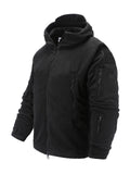 New Casual Fashion Solid Color Fleece Hooded Zipper Jacket For Men