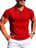 Male Summer Skinny Running Sports Fitness Wear Polo Shirts