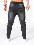 Men's Casual Mid-waist Slim-fit Denim Pants