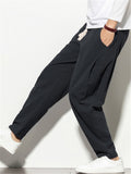 Mens Casual Vintage Loose Harem Pants