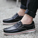 Men's Genuine Leather Casual Flat Driving Loafers