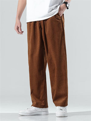 Men's Casual Outdoor Loose Straight Elastic Waist Pants