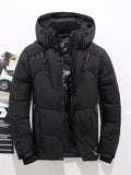 Men's Fashion Hooded Loose Outer Wear Large Size Outdoor Ski Down Coat