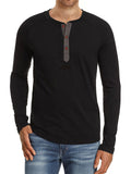 Casual Daily Wear Round Collar Long Sleeve Undershirts T-shirts For Men