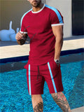 Men's Summer Sports Fitness Round Neck Loose Sets