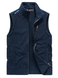 New Zipper Warm Fleece Sleeveless Vest