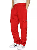 Men's Sports Fitness Multi-Pocket Drawstring Cargo Pants