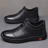 Men's Autumn Comfy Breathable Slip-on Business Genuine Leather Shoes