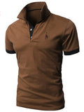 Business Solid Color Short Sleeve Polo Shirts For Men