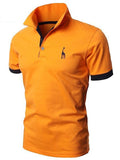 Business Solid Color Short Sleeve Polo Shirts For Men