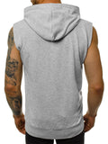 Summer Simple Sleeveless Zipper Running Fitness Hoodies for Men