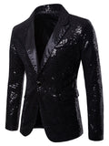 Trendy Men's Prom Performance Shiny Sequins Jackets