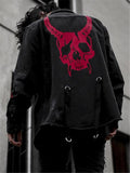 Men’s Gothic Demon Skull Cool Denim Jacket