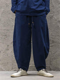 High Quality Winter's Thick Cotton Linen Loose  Tops+Trousers Sets