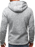 Men's Sport Casual Jacquard  Fleece Zipper Hoodie