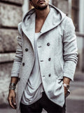 Men's Fashion Hooded Woolen Trench Coat