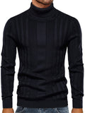 Casual Style High Collar Bottoming Shirt Men Knitted Tops