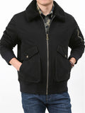 Middle-aged Autumn Winter Thickened Men's Pure Jacket