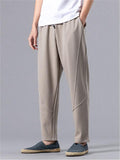 Fashion Comfy Pure Color Loose Patchwork Ankle Pants