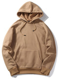 Men's Loose Casual Street Style Solid Color Hoodie