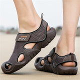 Large Size Cozy Mesh Velcro Sandals for Male