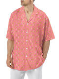 Summer Vacation Short Sleeve Loose Printed Hawaiian Shirts for Men