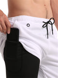 Mens Gym Personality Casual Sports Knee Shorts