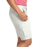 Mens Casual Plain Comfy Straight Knee Cargo Shorts