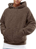 Daily Wear Cozy Hooded Solid Loose Hoodies For Men