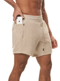 Mens Workout Pure Color Training Casual Shorts