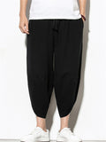 Casual Loose Cotton&Linen Cropped Pants