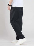 Fashion Comfy Pure Color Loose Patchwork Ankle Pants