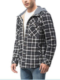 Winter Simple Style Daily Wear Plaid Hooded Warm Coats For Men