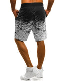 Mens Casual Print Personality Beach Knee Shorts